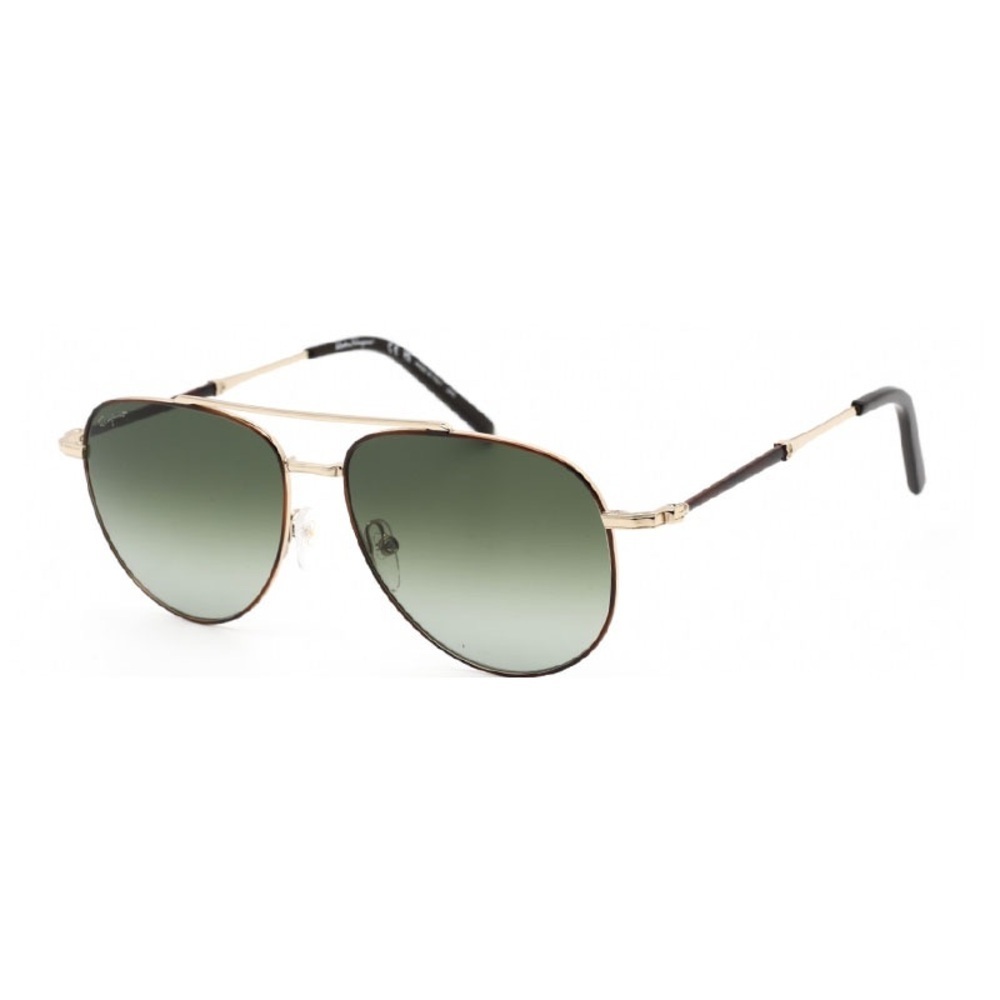 Salvatore Ferragamo Sunglasses SF226S 723 Havana / Gold / Green Gradient